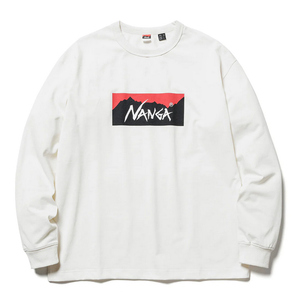 ナンガ エコハイブリッド ボックスロゴ ロングスリーブティー(メンズ) L ホワイト #N0000016-WHT ECO HYBRID BOX LOGO L/S TEE NANGA