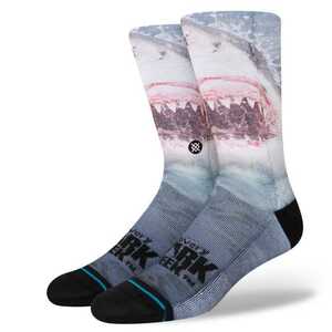  Stan sPEARLY WHITES Shark we k collaboration socks L(25.5~29.0cm) blue #A555C22PEA-BLU STANCE new goods unused 