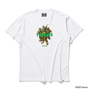 スポルディング Tシャツ(メンズ) タートルズキャラクターズ L ホワイト×グリーン #SMT22143T SPALDING 新品 未使用