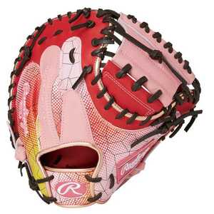  low ring sHOH GRAPHIC 2023 for catcher general softball type baseball catcher mito[ size 33(LH right . for ) scarlet × pink #GR3FHG2AC-SC/PK