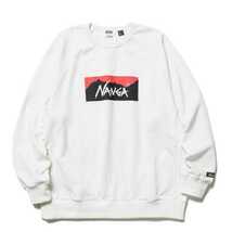 ナンガ エコハイブリッドボックスロゴスウェットシャツ(メンズ) M ホワイト #N1BLWHF5-WHT ECO HYBRID BOX LOGO SWEATSHIRT NANGA 未使用_画像1