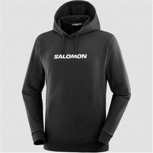  Salomon Logo Performance f-ti-( men's ) L black #LC2100600 SALOMON LOGO PERFORMANCE HOODIE new goods unused 