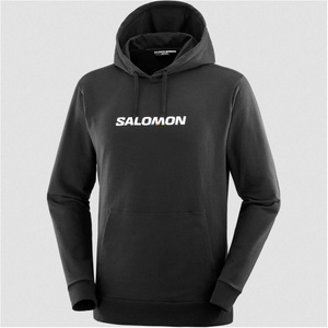  Salomon Logo Performance f-ti-( men's ) M black #LC2100600 SALOMON LOGO PERFORMANCE HOODIE new goods unused 