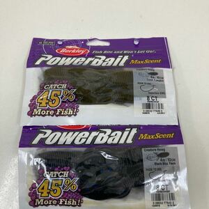 Berkley (Berkley) Powerbait Макс отправил Cleecur Hog 4 -дюймовый зеленый тыквенный черный синие хлопья