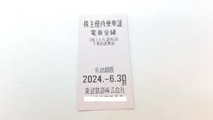 【大黒屋】東武鉄道 株主優待乗車証(切符) 10枚 2024.6.30期限　