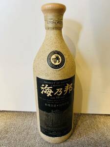 【KJ-2385SK】1円～ 本場泡盛 海乃邦 10年貯蔵 720ml 43% 沖縄県酒造 古酒 お酒 コレクション アルコール プレゼント 総重量1170g