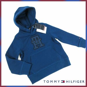 ≡★【タグ付き】TOMMY HILFIGER(トミーヒルフィガー)△KIDSモノグラムパーカー△ブルー△サイズ100△子供服