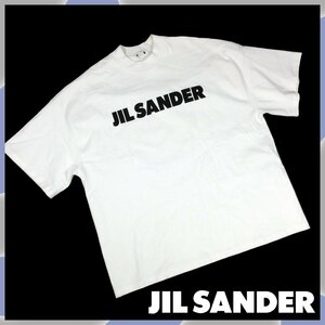 ≡★【イタリア製】Jil Sander(ジルサンダー)△ロゴTシャツ△オフホワイト△Mサイズ△メンズTシャツ