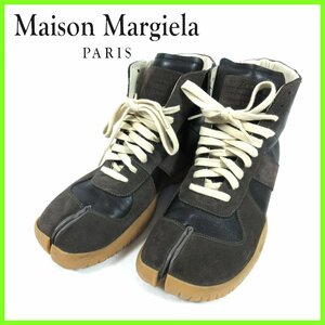 ≡★Maison Margiela☆メゾンマルジェラ☆メンズ☆ハイカット足袋スニーカー☆ブラウン×ブラック☆サイズ41