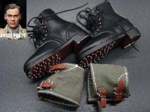 [ Lio ]1/6 doll parts :DID made :WWII Germany army SS leggings & ankle boots 