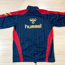 hummel ヒュンメル ジャージ トラックジャケット ジップアップ 上下セット セットアップ Oサイズ ネイビー 赤 サッカー フットサル_画像6