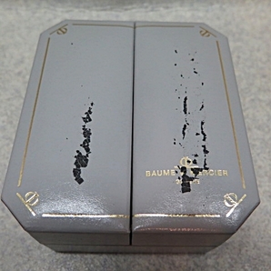 ★☆ジャンク品【BAUME＆MERCIER】ボーム&メルシエ 金無垢 18K リビエラ ムーンフェイズ クオーツ ot☆★の画像2