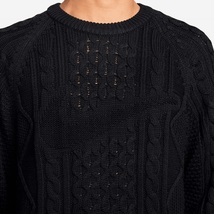 新品タグ付き/XL/ナイキ ケーブル ニット L/S セーター ブラック 黒 NIKE AS M NL CABLE KNIT SWEATER LS_画像4