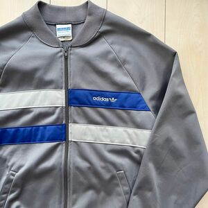 adidas アディダス 80s 90s USA製 ATPタイプ トラックジャケット M グレー×青