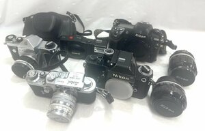 【中古品】(ジャンク品)(7点set)LEOTAX/ニコン/オリンパス/アサヒペンタックス フィルムカメラ/デジタル一眼カメラ/レンズ【送料別】FD0817