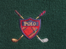 90s ポロ ゴルフ ラルフローレン コットン ニット セーター メンズ XXL / 90年代 オールド POLO GOLF モックネック ワンポイント リブ編み_画像4