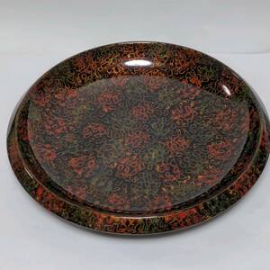 美品■津軽塗　菓子鉢■伝統工芸　直径26.6cm ■盛皿にも　9寸皿　大皿　漆