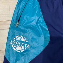 アスレタ ATHLETA 厚手 裏起毛ナイロンパンツ ネイビー ストレッチ 冬用 ウィンドブレーカー スウェットパンツ ジャージ_画像4