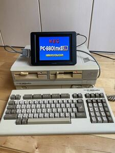 【動作確認済】 PC-8801mkⅡSR（本体と純正キーボードのセット）を出品します。