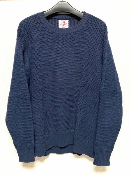 SON OF THE CHEESE ニット セーター M ネイビー Navy 紺 ワッフル サノバチーズ ポケット付き サノバ