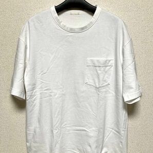 ポケット Tシャツ L ホワイト White 白 GU ジーユー ヘビーウェイト 五分袖 ビッグ 半袖 ポケT 