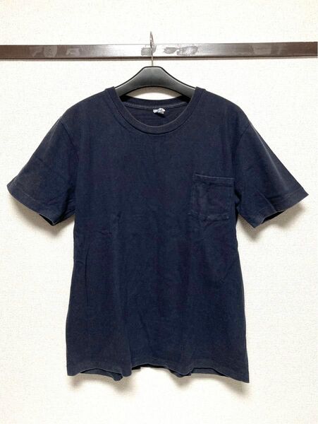 COTTON STAFF ポケット Tシャツ L ネイビー 紺色 Navy コットンスタッフ 古着 C