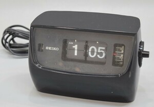 SEIKO セイコー DIGITAL CLOCK デジタルクロック SDA504 パタパタ時計 黒 動作品 昭和 レトロ アナログ 置き時計 SDA-504 RJ-939ME/517