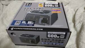 【ほぼ新品】玄人志向 STANDARDシリーズ 80 PLUS 600W ATX電源 KRPW-L5-600W/80+