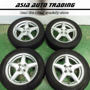 ダンロップ VIOLENTO 5.5J+42 PCD100-4穴 WINTER MAXX WM02 185/60R15 2020年 スタッドレス スイフト ヤリス アクア フィット シャトル 等