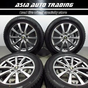 綺麗品 マナレイES G10 6.5J+53 PCD114.3-5穴 215/60R16 2020年後半 超バリ溝 スタッドレス ヴェゼル オデッセイ CX-3 インチダウン 等