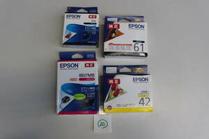 20 エプソン EPSON IB07MB×1 ICY42×1 SOR-BK×1 ICBK61×1 4個セット　未開封　箱痛み品