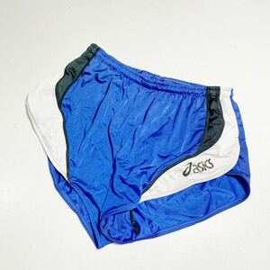 アシックス asics 黒タグ 陸上 マラソン トレーニング用 インナー付 マラソンパンツ ランニングパンツ Mサイズ 青 ブルー