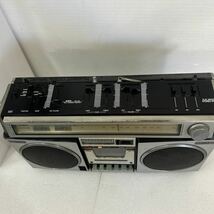 QW3329 AIWA STEREO 70ラジカセ ラジオ ステレオ アイワ レトロ カセットレコーダー 通電OK テープ再生NG ジャンク0116_画像3