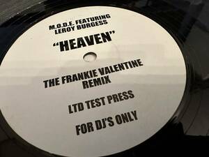 12”★M.O.D.E. Featuring Leroy Burgess / Heaven / Frankie Valentine / ディープ・ヴォーカル・ハウス！