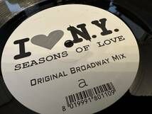 12”★I Love N.Y. / Seasons Of Love / ディスコ・ヴォーカル・ハウス！_画像1