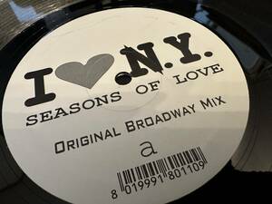 12”★I Love N.Y. / Seasons Of Love / ディスコ・ヴォーカル・ハウス！
