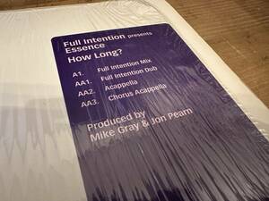 12”★Full Intention Presents Essence / How Long? / ディスコ・ヴォーカル・ハウス！Earth People / Danceネタ！