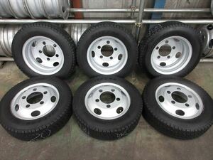  free shipping studless 205/70R16 BS W979 20 year Mitsubishi Canter Fuso new car removing XAC16×5.5K 115-8 5 hole beautiful goods 6 pcs set 