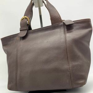 1円●OLD COACH オールドコーチ ハンドバッグ ミニトートバッグ グラブタンレザー 牛革 ダークブラウン 濃茶 ゴールド金具 レディース