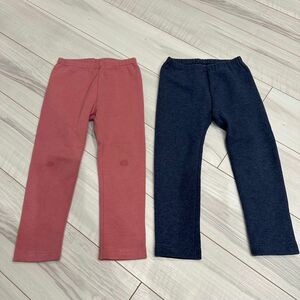 【UNIQLO】キッズ 裏起毛レギンス★2枚セット 100センチ