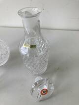 KAMEI GLASS 調味料入れ 2点セット/カメイガラス 日本製 醤油差し CRYSTAL カットガラス☆未使用_画像2