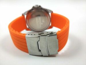  silicon Raver strap for exchange wristwatch belt D buckle orange 22mm