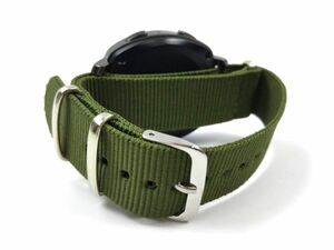  nylon made military strap cloth belt nato type wristwatch Army green 20mm