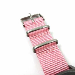 ナイロン製ミリタリーストラップ natoタイプ 腕時計布ベルト ピンク 18mmの画像6