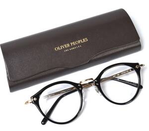 訳あり 未使用 OLIVER PEOPLES オリバーピープルズ LIMITED EDITION 雅 505 BK メガネ 眼鏡 ボストン 黒 ブラック×ゴールド