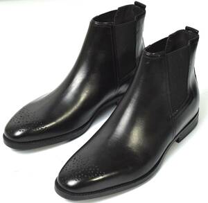  unused G.C.morelli Jean karuromo rely side-gore leather boots 24.5 (39) NERO black 