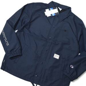 未使用 Champion × LET IT RIDE チャンピオン レットイットライド 薄手 春夏 コーチジャケット S ネイビー