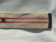 HELMUT LANG JEANS ヘルムートラング Roller Buckle Red Stripes Cotton Belt ストライプ コットン ベルト 34/85相当 初期 イタリア製_画像7