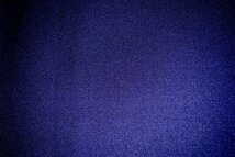 壱土0072 シルクウール男羽織 裄76丈107К紫紺色無地 羽織の上の厚地防寒羽織に 新品_画像2