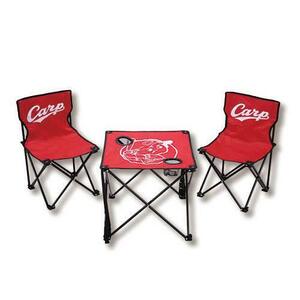美品 ほぼ未使用 広島 カープ 2018 限定 折り畳み式 テーブル ＆ 椅子 セット 送料 無料 ! Hiroshima Carp Table & Chair Set 